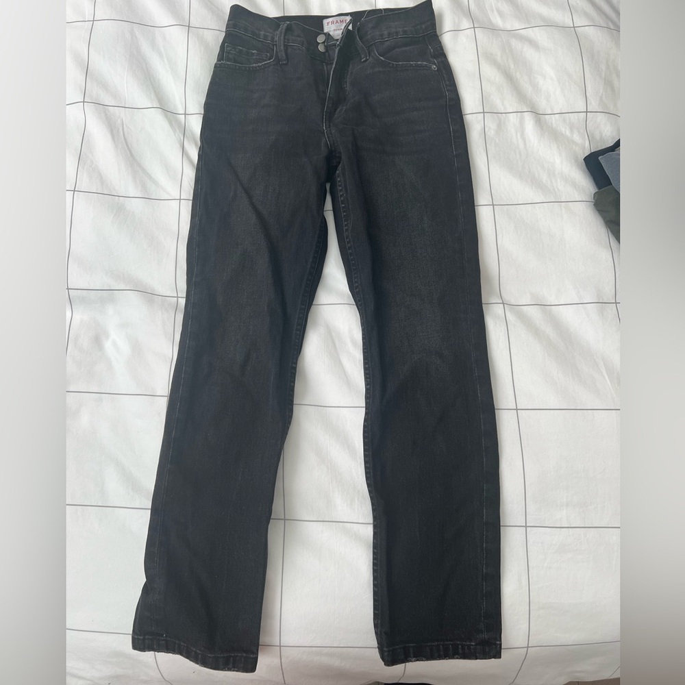 Frame Le Sylvia Slender Straight Heritage size 24 black wash